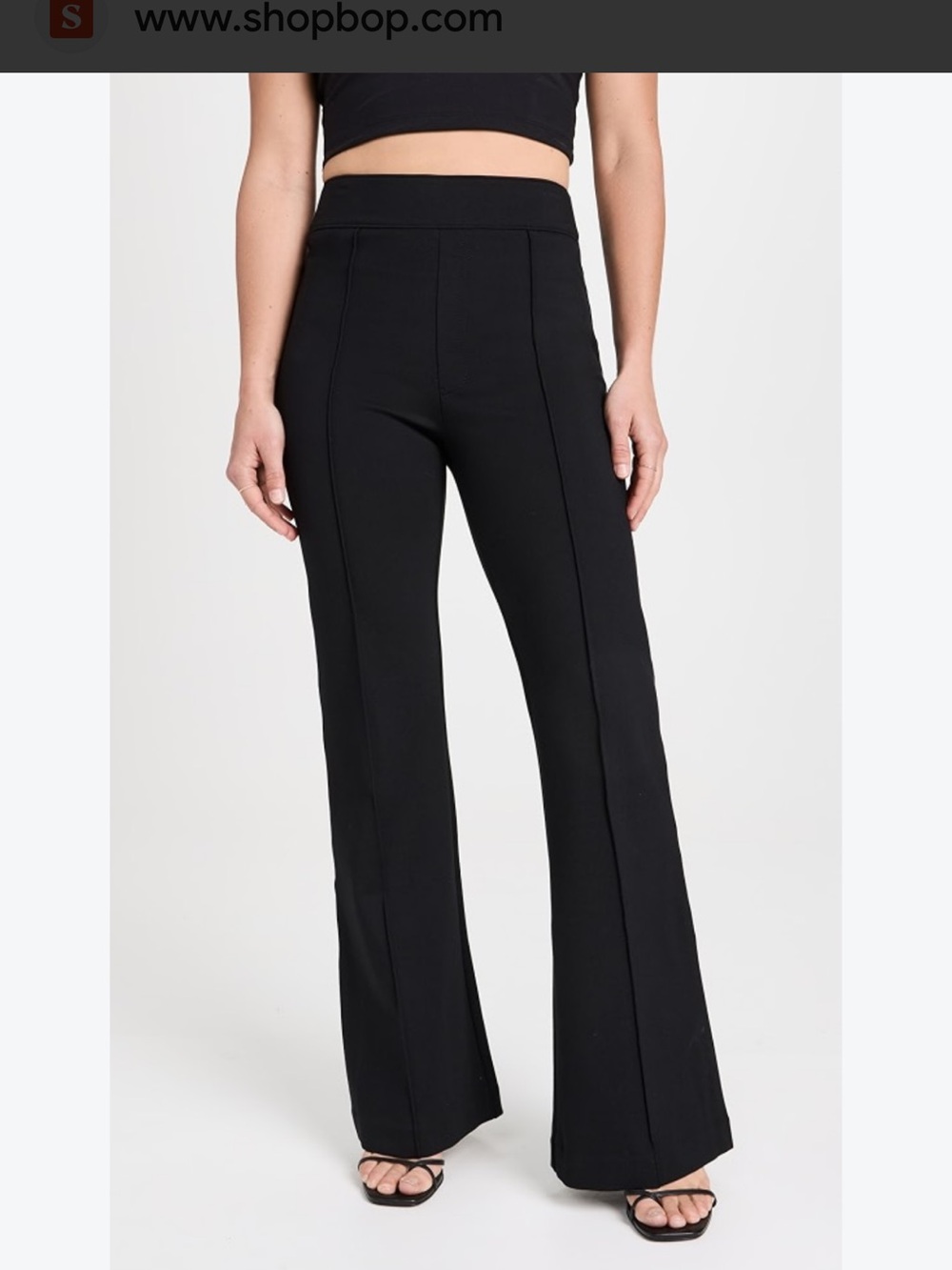 SPANX Black High-Rise Flare Pants